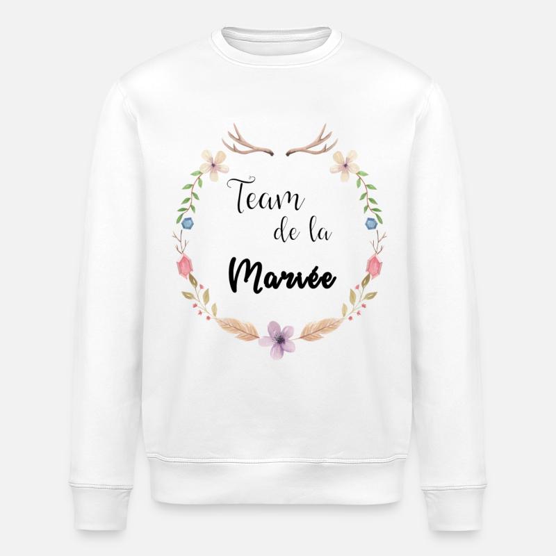 team de la mariée boho - Sweat bio ROLLER Stanley/Stella Unisexe - blanc