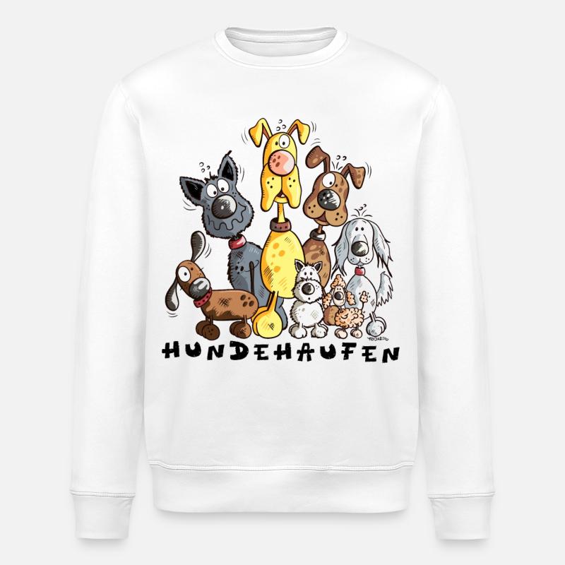 Hundehaufen - Stanley/Stella Unisex Bio-Sweatshirt ROLLER - Weiß