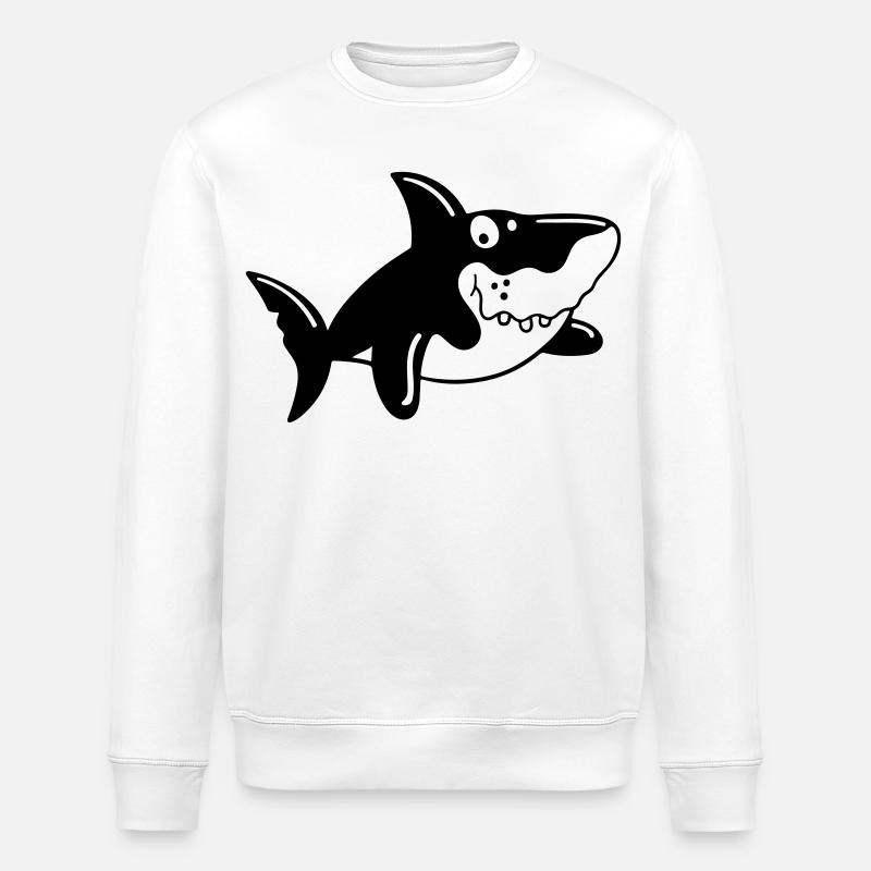 Requin comique - Sweat bio ROLLER Stanley/Stella Unisexe - blanc