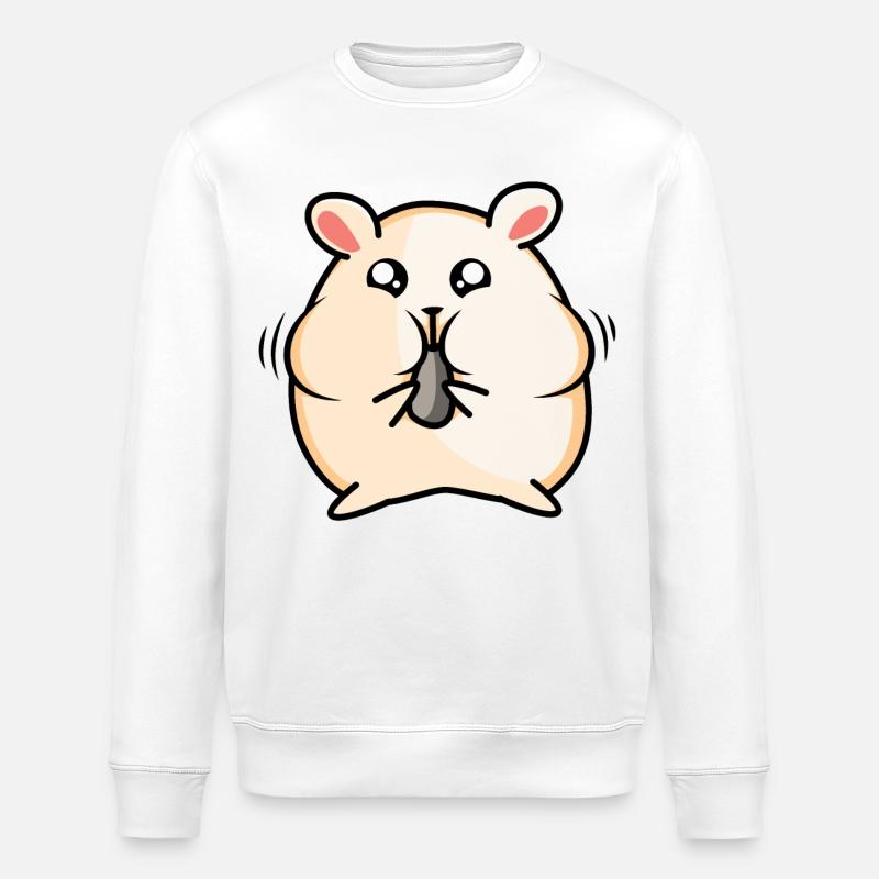 Conception de hamster - Sweat bio ROLLER Stanley/Stella Unisexe - blanc
