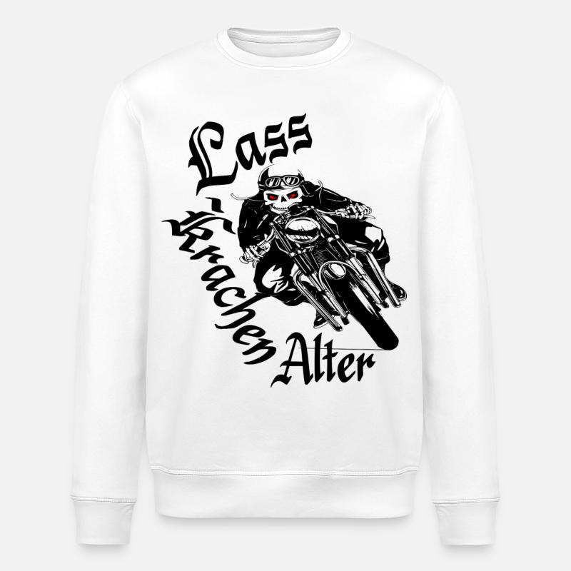 Outlaw Biker - Stanley/Stella Unisex Bio-Sweatshirt ROLLER - Weiß