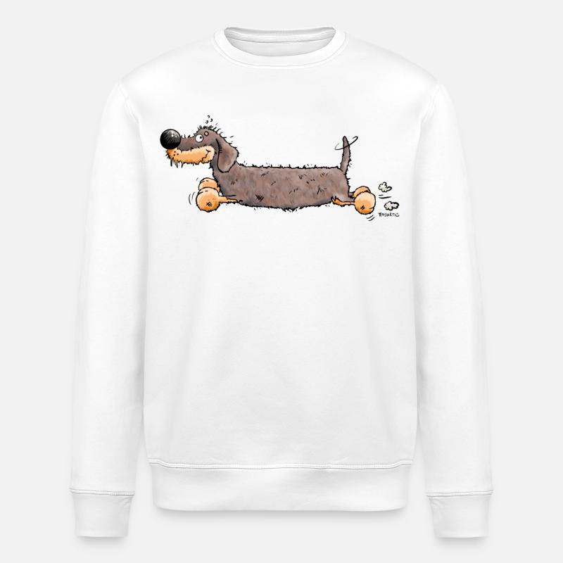 Flotter Dackel - Stanley/Stella Unisex Bio-Sweatshirt ROLLER - Weiß