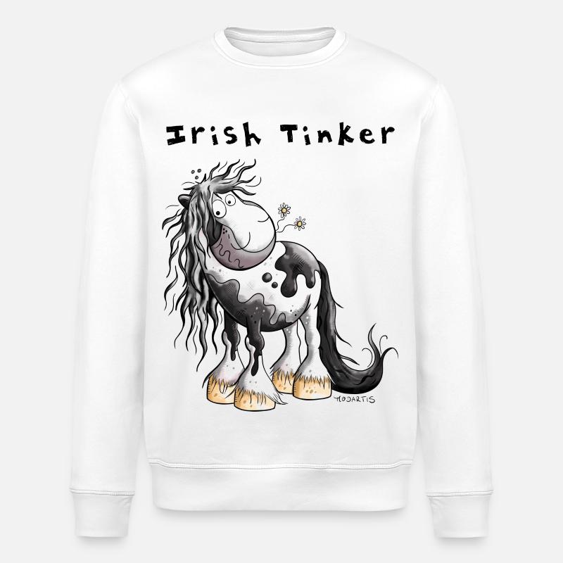 Cute Irish Tinker - Stanley/Stella ROLLER Unisex Organic Sweatshirt - white