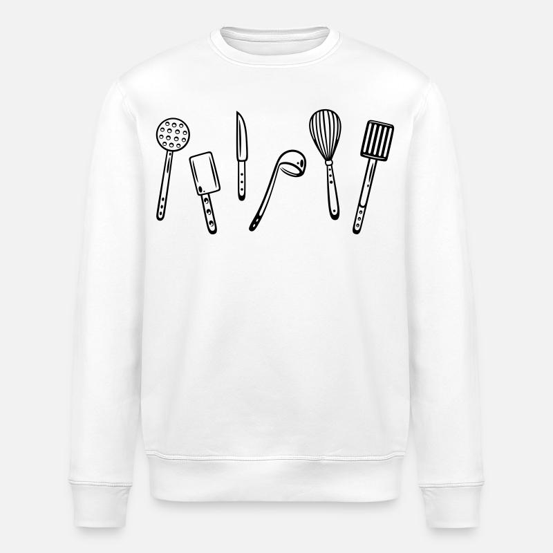 Kitchen utensils for cooking. - Stanley/Stella ROLLER Unisex Organic Sweatshirt - white