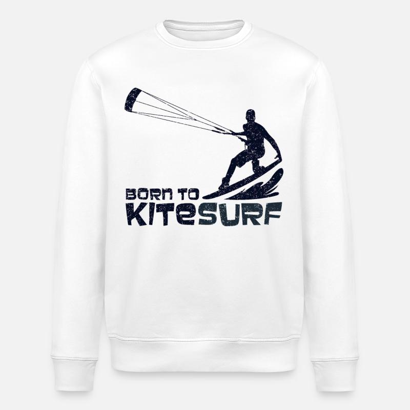Kitesurf - conception - Sweat bio ROLLER Stanley/Stella Unisexe - blanc