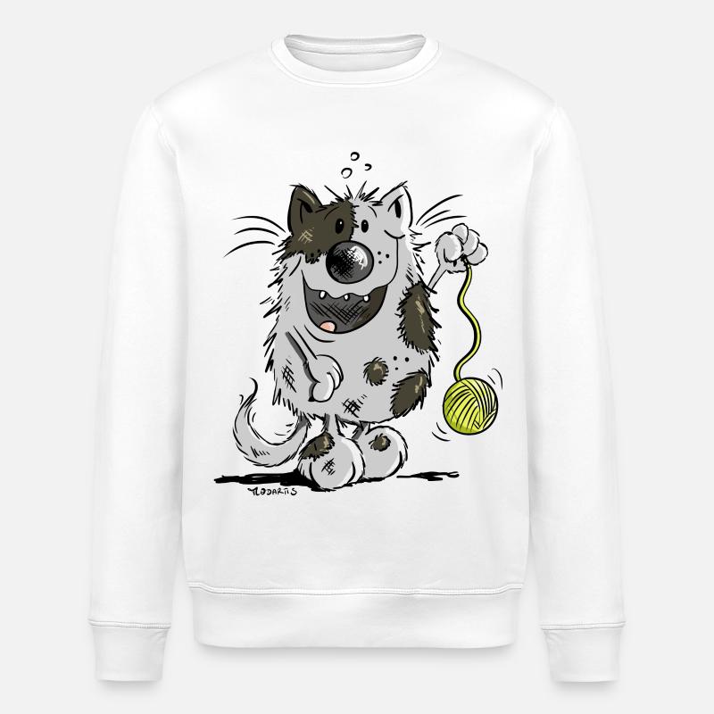 Mignon chat comique - Sweat bio ROLLER Stanley/Stella Unisexe - blanc