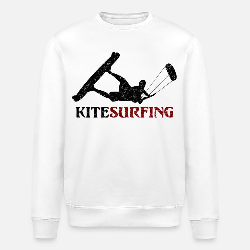 Kitesurf - conception - Sweat bio ROLLER Stanley/Stella Unisexe - blanc