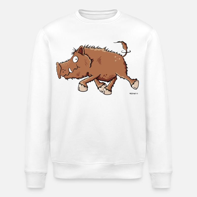Rasende Wutz - Stanley/Stella Unisex Bio-Sweatshirt ROLLER - Weiß