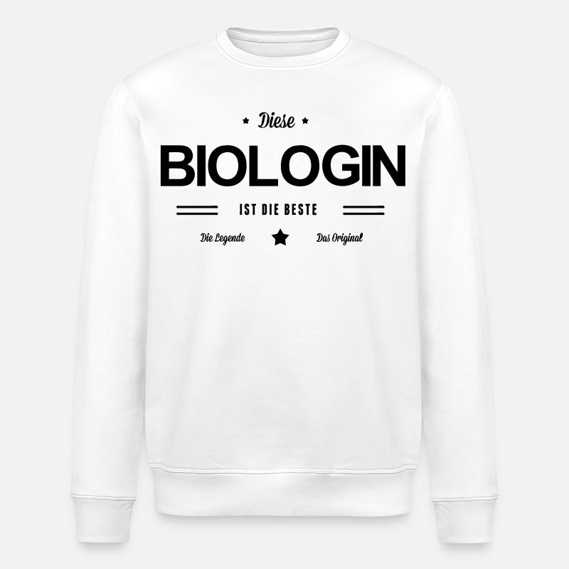 Beste Biologin - Stanley/Stella Unisex Bio-Sweatshirt ROLLER - Weiß