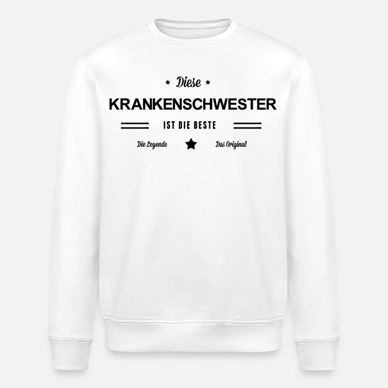 Beste Krankenschwester - Stanley/Stella Unisex Bio-Sweatshirt ROLLER - Weiß