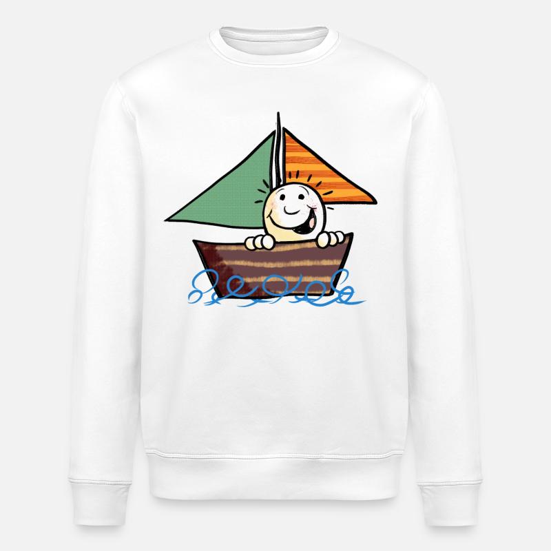 Kind aufm Boot - Stanley/Stella Unisex Bio-Sweatshirt ROLLER - Weiß