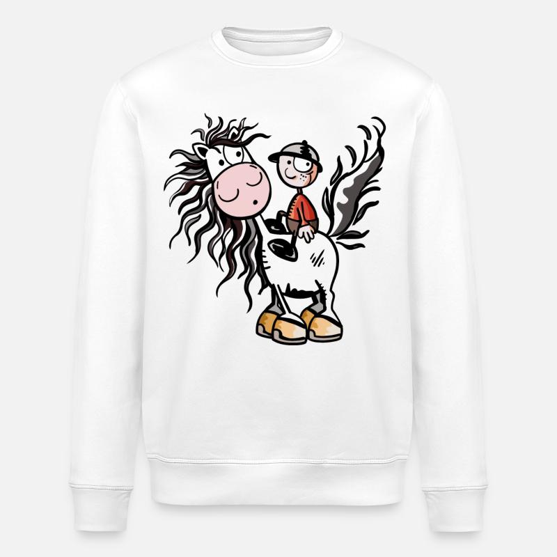 Junge aufm Pferdchen - Stanley/Stella Unisex Bio-Sweatshirt ROLLER - Weiß