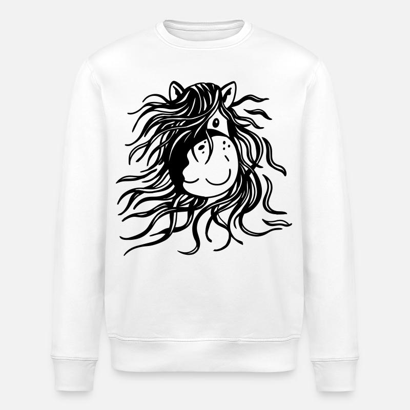 Joyeux Cheval - Chevaux - Poney - Bande dessinée - Sweat bio ROLLER Stanley/Stella Unisexe - blanc