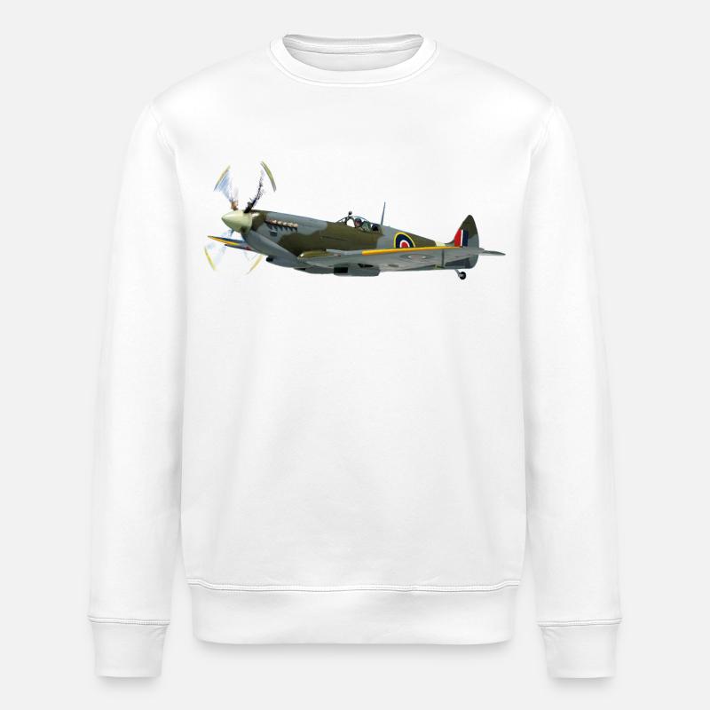 spitfire6 - Stanley/Stella ROLLER Unisex Organic Sweatshirt - white