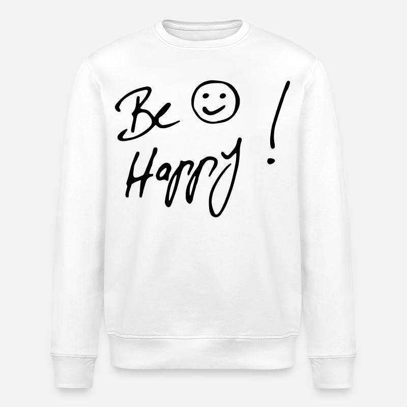 Sois heureux - Sweat bio ROLLER Stanley/Stella Unisexe - blanc