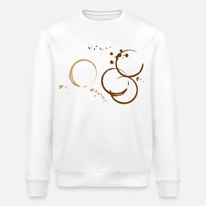 Kaffee Kaffeeränder Kleckse - Stanley/Stella Unisex Bio-Sweatshirt ROLLER - Weiß