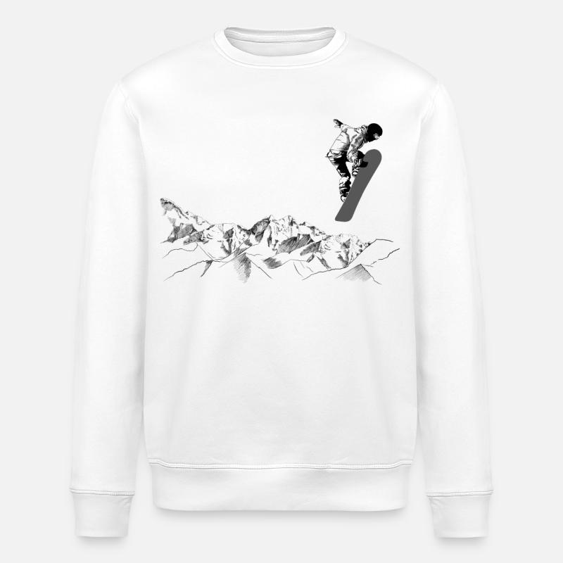 snowboarders - Sweat bio ROLLER Stanley/Stella Unisexe - blanc