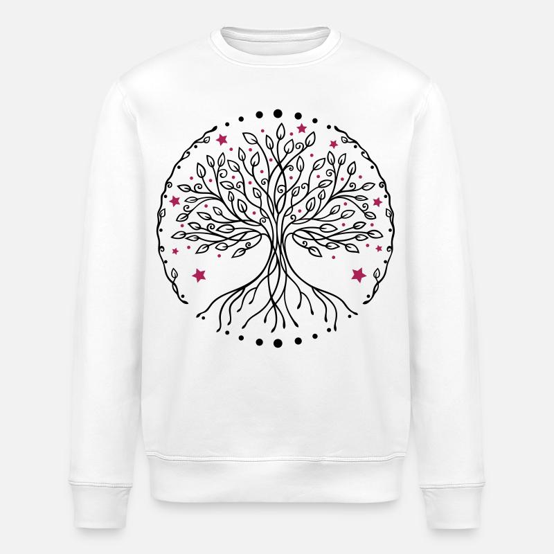 Lebensbaum Yoga - Stanley/Stella Unisex Bio-Sweatshirt ROLLER - Weiß