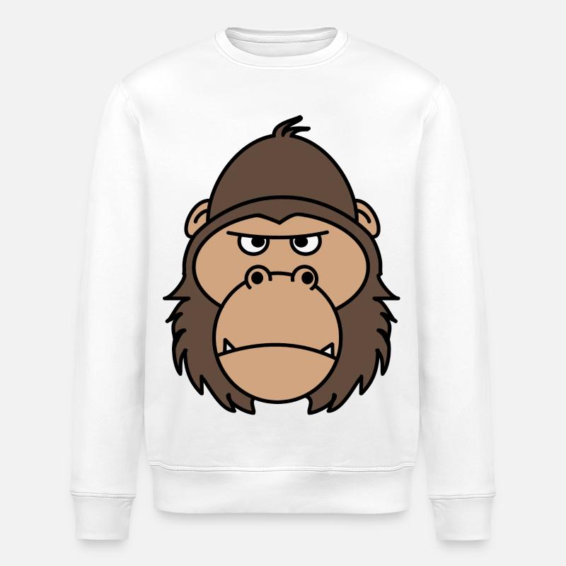 Gorilla - Stanley/Stella Unisex Bio-Sweatshirt ROLLER - Weiß