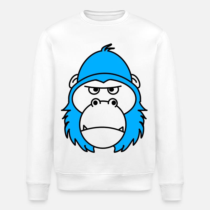 gorille - Sweat bio ROLLER Stanley/Stella Unisexe - blanc