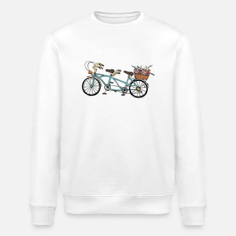 Tandem de fleurs - Sweat bio ROLLER Stanley/Stella Unisexe - blanc