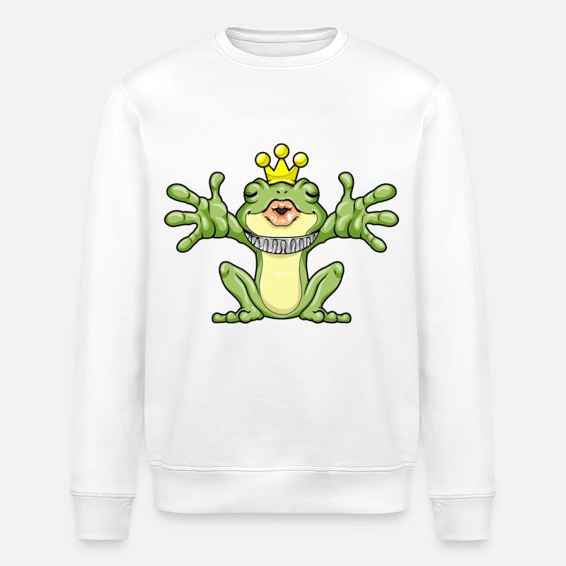 Frosch Krone - Stanley/Stella Unisex Bio-Sweatshirt ROLLER - Weiß