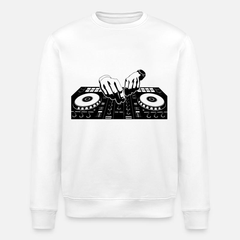 Discjockey - Stanley/Stella Unisex Bio-Sweatshirt ROLLER - Weiß