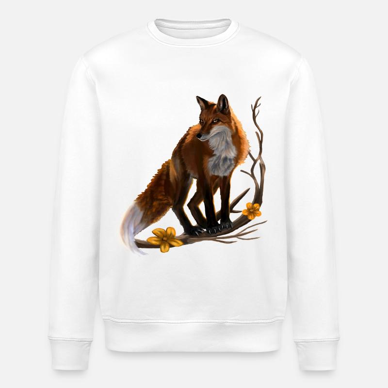renard - Sweat bio ROLLER Stanley/Stella Unisexe - blanc