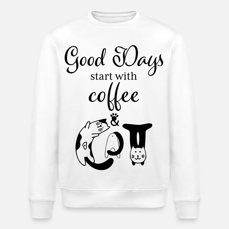 Cat Lover - Stanley/Stella Unisex Bio-Sweatshirt ROLLER - Weiß