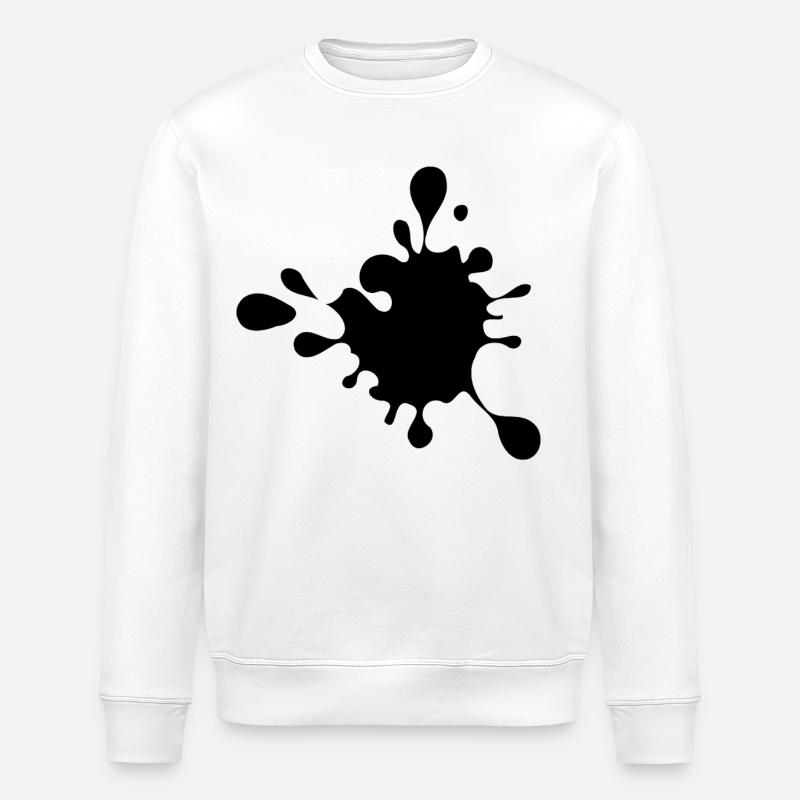 splash, paint splash, splash, blob # - Stanley/Stella ROLLER Unisex Organic Sweatshirt - white