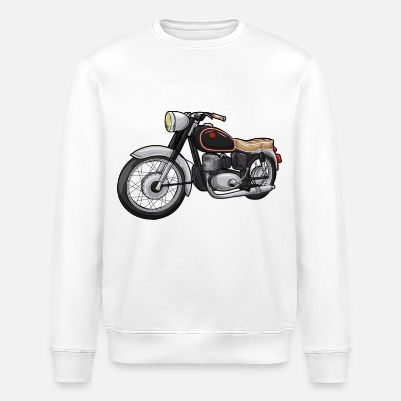 Moto avec un siège - Sweat bio ROLLER Stanley/Stella Unisexe - blanc