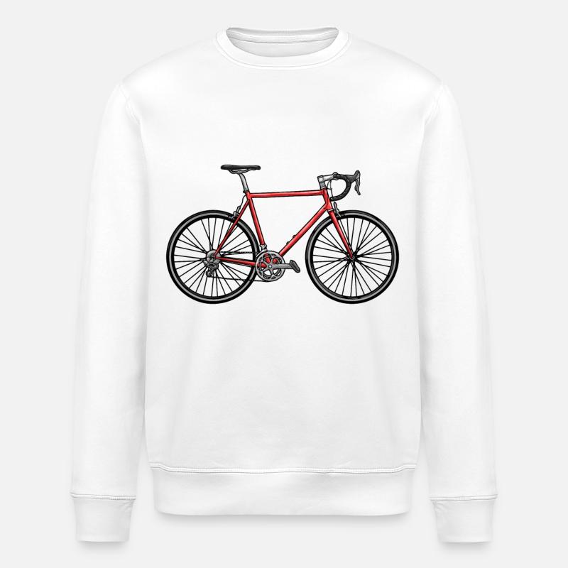 Rennrad mit Sattel - Stanley/Stella Unisex Bio-Sweatshirt ROLLER - Weiß