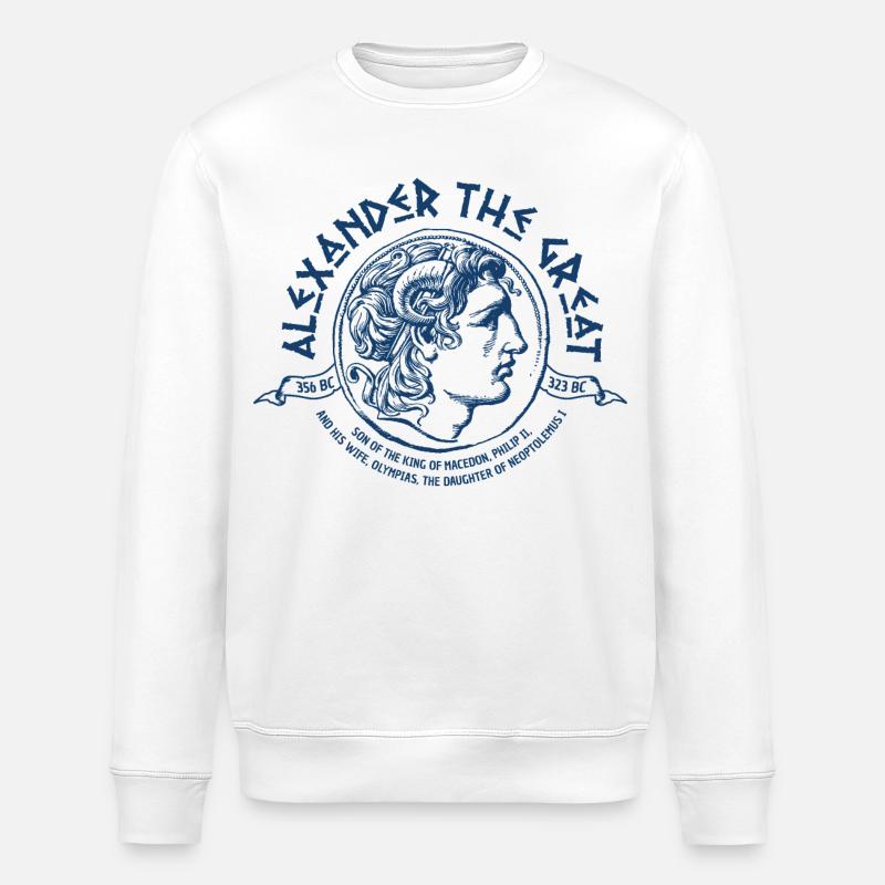 alexandre la grande macédoine - Sweat bio ROLLER Stanley/Stella Unisexe - blanc