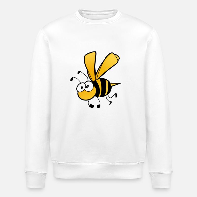 Biene Wespe Imker Lustig Geschenk - Stanley/Stella Unisex Bio-Sweatshirt ROLLER - Weiß