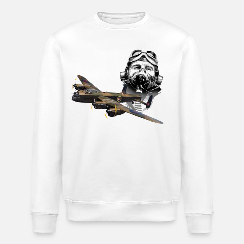 Pilot Lankaster - Sweat bio ROLLER Stanley/Stella Unisexe - blanc