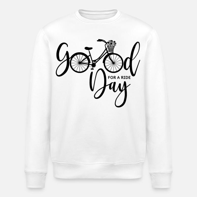 Vélo - Bonne journée pour une balade - Sweat bio ROLLER Stanley/Stella Unisexe - blanc