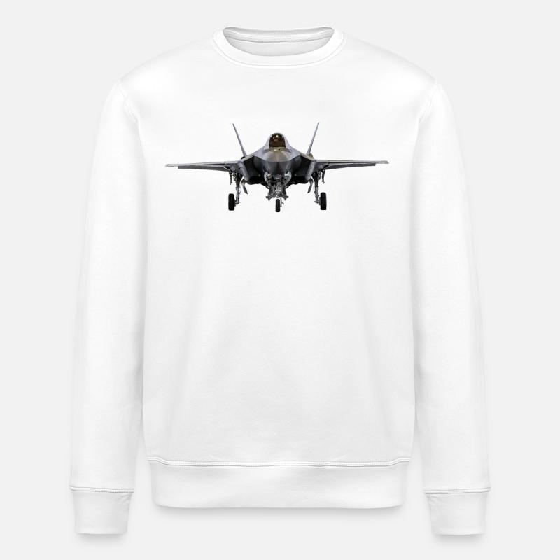 F-35 - Stanley/Stella Unisex Bio-Sweatshirt ROLLER - Weiß
