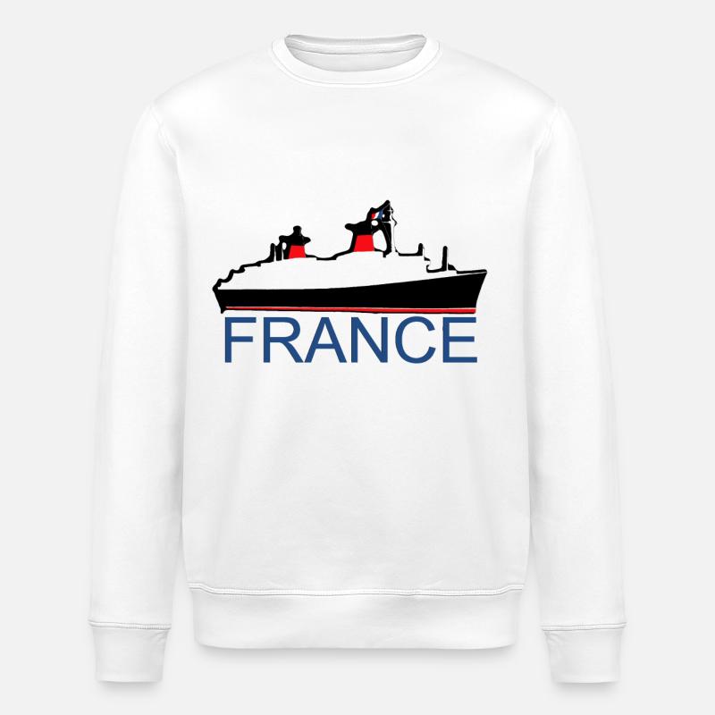 DER FRANKREICH PQUEBOT - Stanley/Stella Unisex Bio-Sweatshirt ROLLER - Weiß