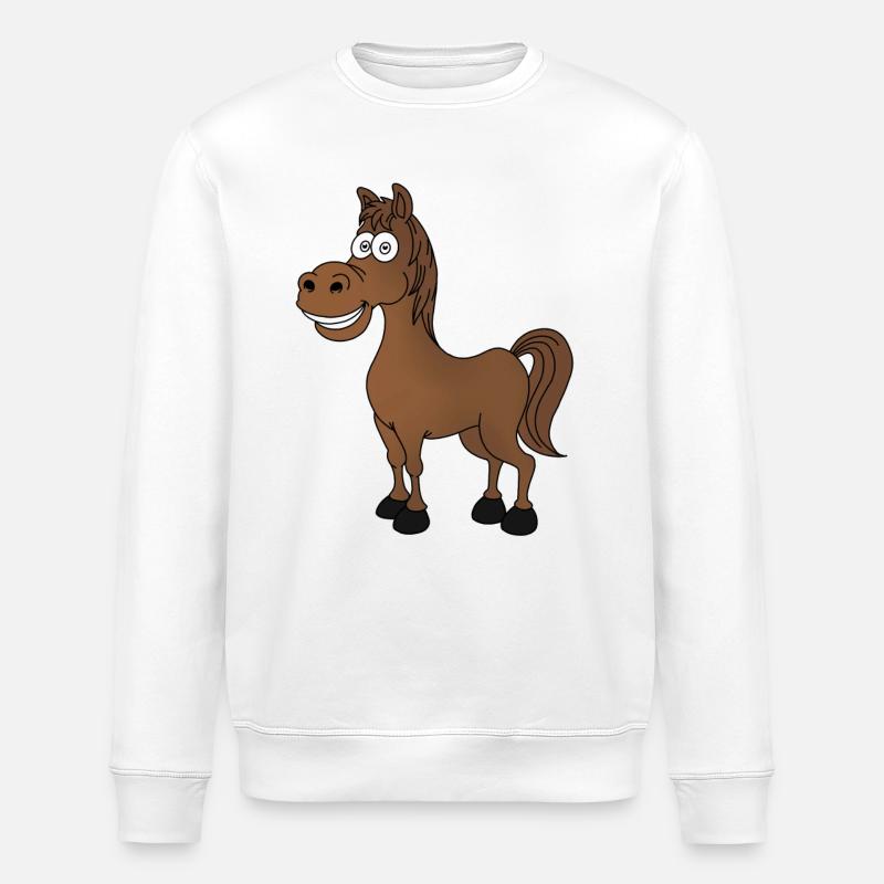 Cheval drôle - Sweat bio ROLLER Stanley/Stella Unisexe - blanc