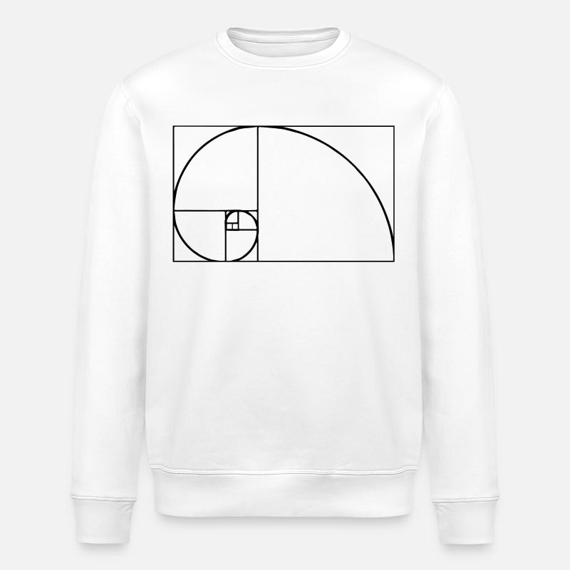 Fibonacci Tshirt - Stanley/Stella Unisex Bio-Sweatshirt ROLLER - Weiß