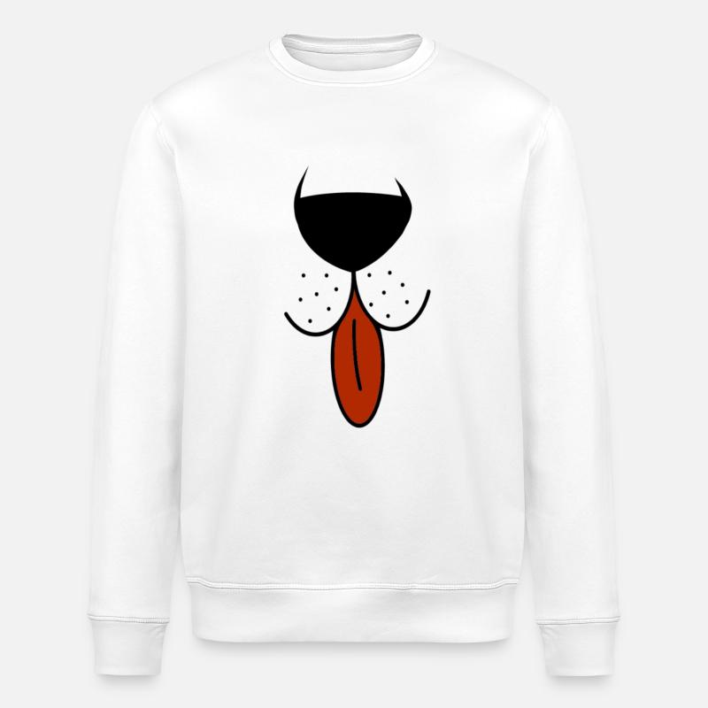 Museau d'ours avec la langue - Sweat bio ROLLER Stanley/Stella Unisexe - blanc