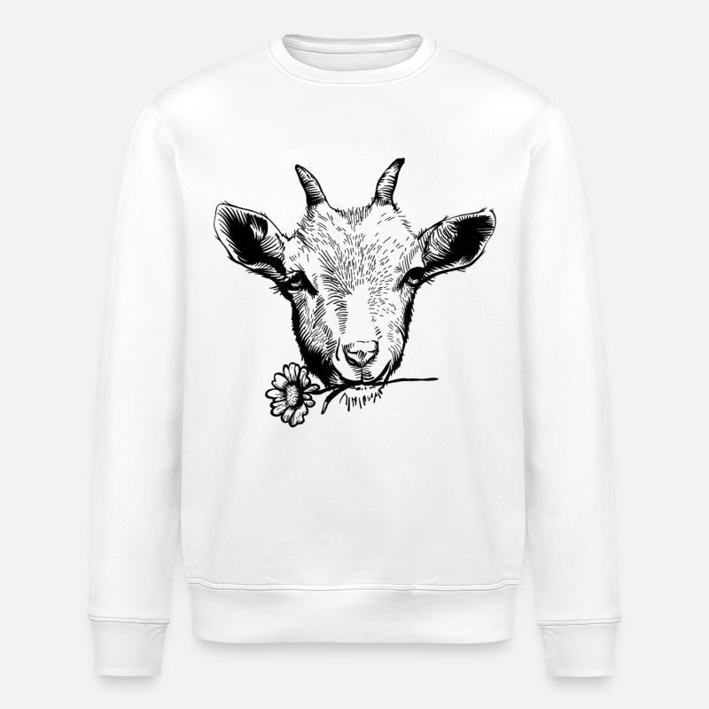 Chèvre - Sweat bio ROLLER Stanley/Stella Unisexe - blanc