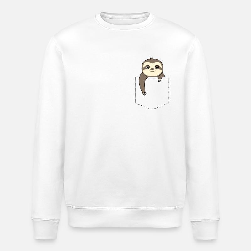 Faultier in einer Tasche - Stanley/Stella Unisex Bio-Sweatshirt ROLLER - Weiß