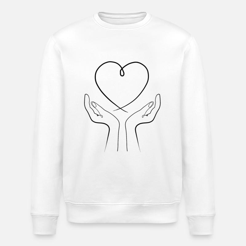 Liebe in deinen Händen - Stanley/Stella Unisex Bio-Sweatshirt ROLLER - Weiß