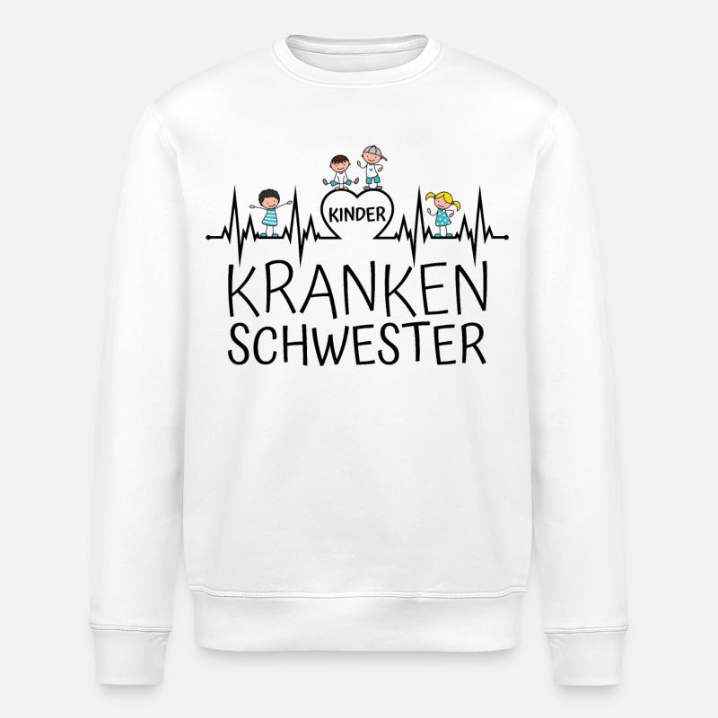 Kinderkrankenschwester Kinder Krankenschwester - Stanley/Stella Unisex Bio-Sweatshirt ROLLER - Weiß