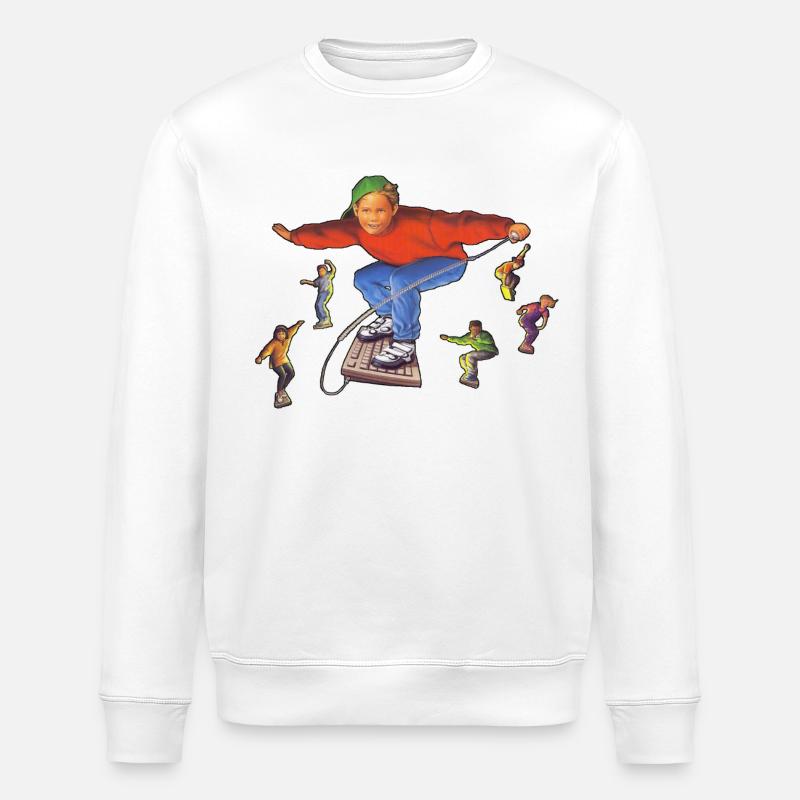 Im Internet surfen - Stanley/Stella Unisex Bio-Sweatshirt ROLLER - Weiß