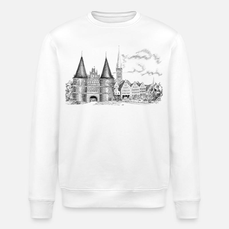 Lübeck - Stanley/Stella Unisex Bio-Sweatshirt ROLLER - Weiß
