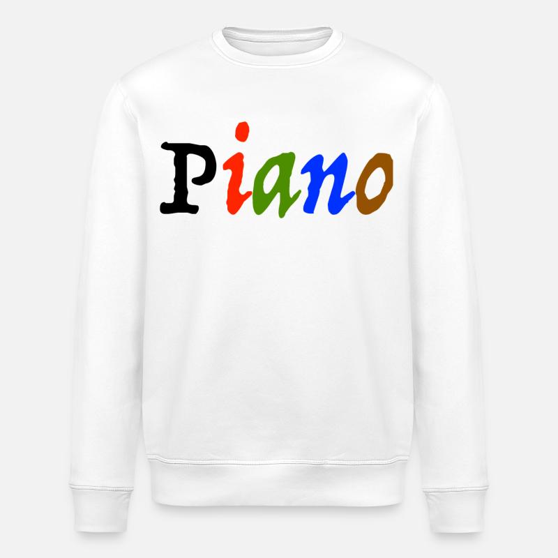piano - Sweat bio ROLLER Stanley/Stella Unisexe - blanc