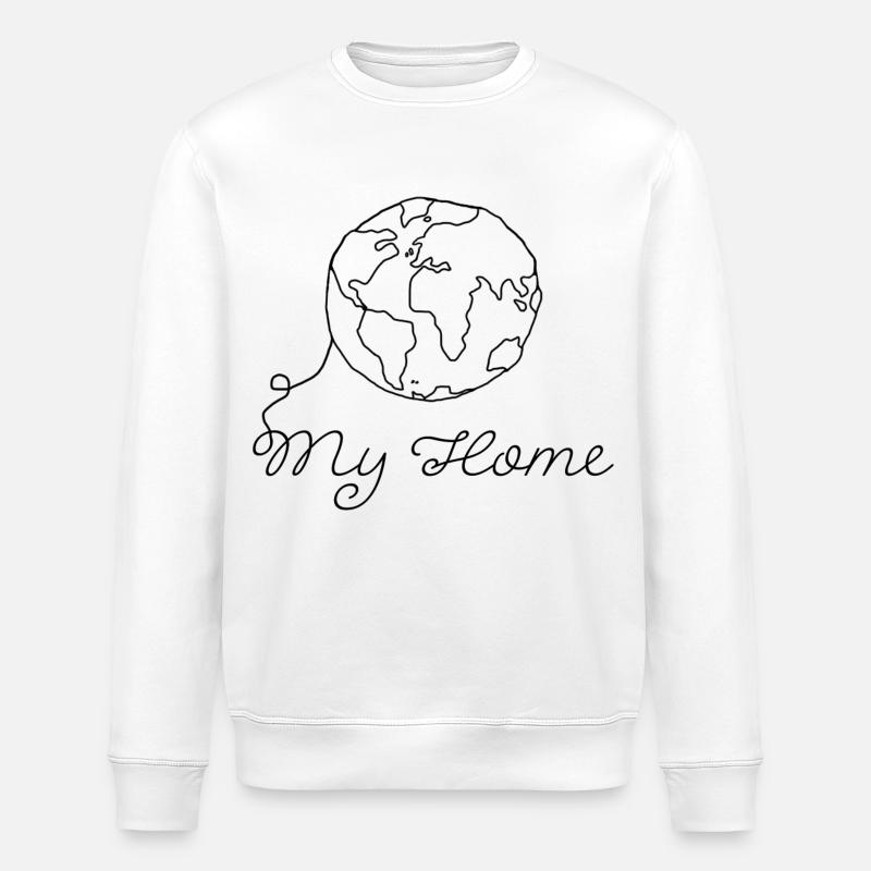 Planète Terre - Sweat bio ROLLER Stanley/Stella Unisexe - blanc