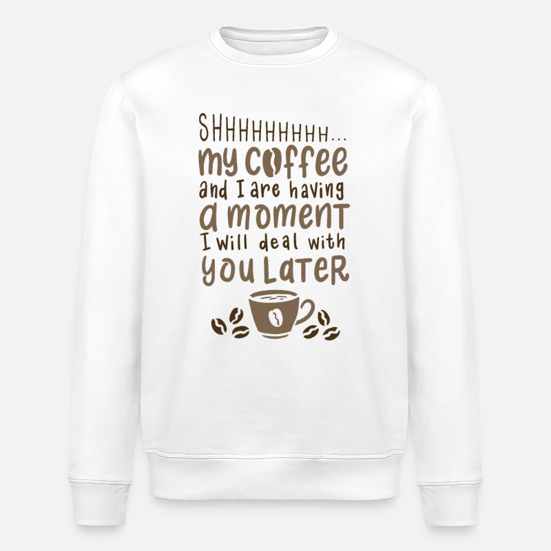 Café sort - Sweat bio ROLLER Stanley/Stella Unisexe - blanc